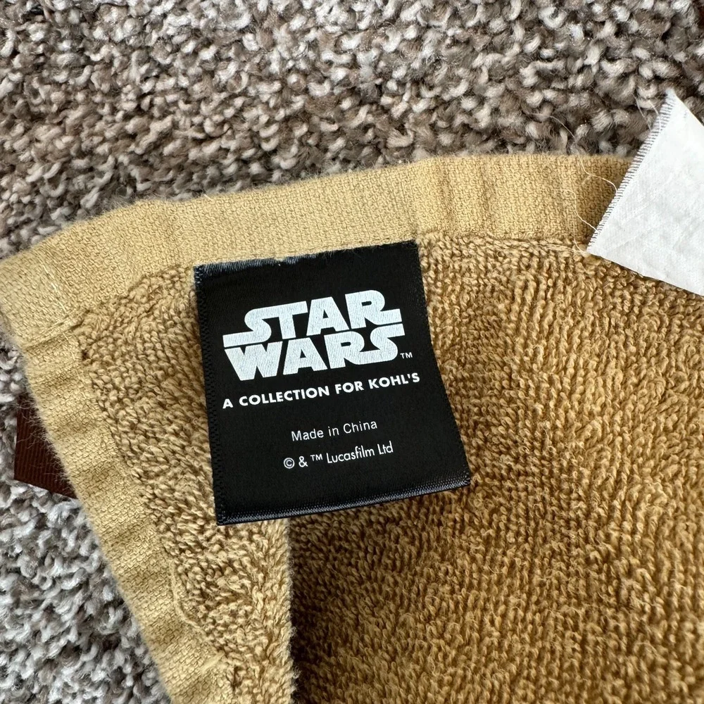 Star Wars Wearable Yoda Bath Shower Bathroom Towel Youth Robe‎ Ears Hands
